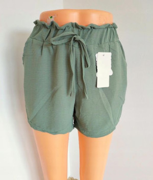 Paperbag Krótkie Spodenki Shorty Lato Zielone 5XL