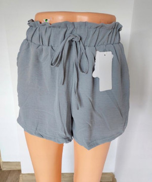 Paperbag Krótkie Spodenki Shorty Lato Szare 3XL