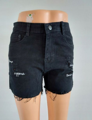 Modne Krótkie Spodenki Damskie Ala Jeans Czarne M