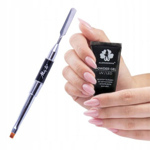 mocny budujący Akrylożel Powder Gel 15ml PĘDZELEK