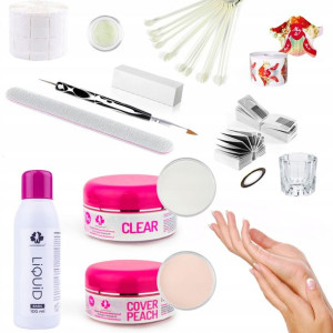 Zestaw do paznokci 2x15g akryl liquid pędzelek blo