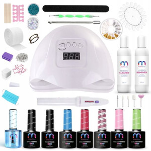 Zestaw manicure 5x lakier MaluLac LAMPA FREZARKA