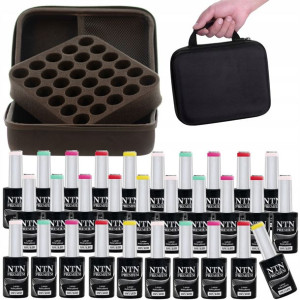 30x Lakier hybrydowy NTN kolor wybór + KUFER ETUI
