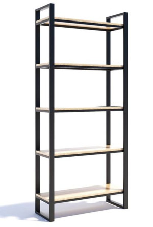 Minimalistyczny regał na książki Dąb Brunico - Isumi 4X