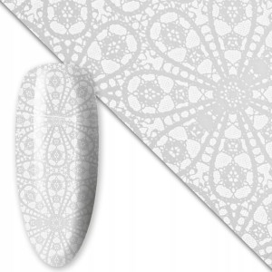 Folia transferowa do zdobień paznokci WHITE #14
