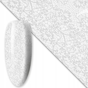 Folia transferowa do zdobień paznokci WHITE #18