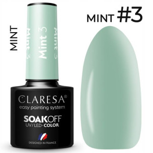 Claresa mint 3 kolorowy lakier hybrydowy 5g