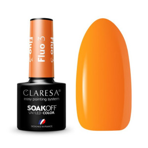 Claresa Lakier Hybrydowy pomarańczowy NEONOWY FLUO
