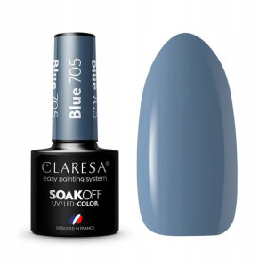 Claresa Lakier Hybrydowy 705 blue na paznokcie