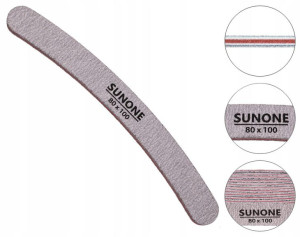 SUNONE Pilniki manicure 10szt banan zebra 80/100