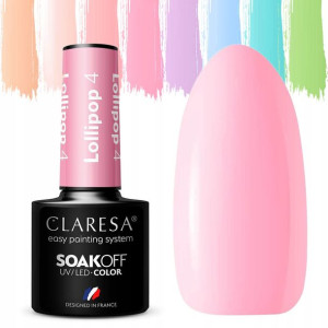 HIT CLARESA pastelowe Lakiery Hybrydowe LOLLIPOP 4