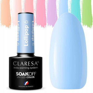 HIT CLARESA pastelowe Lakiery Hybrydowe LOLLIPOP 6