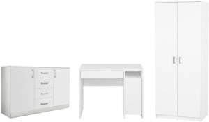 Biały Zestaw Mebli Biurko 102 +szafa 80+komoda 150