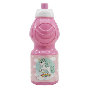 UNICORN Bidon plastikowy z ustnikiem 400 ml Jednorożec