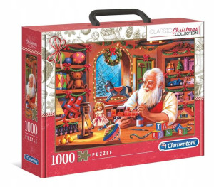 Puzzle 1000 Święty Mikołaj Christmas W Walizce Cle