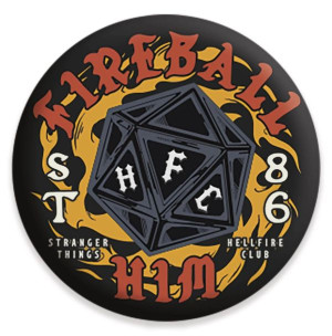 Przypinka Stranger Things Hellfire Fireball Him 2,