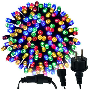 Lampki Choinkowe 1000 Led Multikolor 62m + Flash Gruby Kabel Łączenie