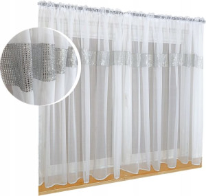 FIRANA GOTOWA Woal 150x400 Cyrkonie