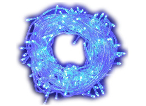 Lampki Choinkowe 200 Led Niebieskie Przezroczysty Kabel Programator Łączene