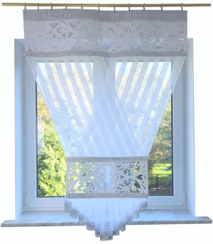 Firana Dekoracyjna Panel Ażur 160x120 Woal Cekiny