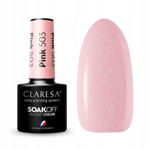 Claresa hybryda jasny róż drobinki PINK 503