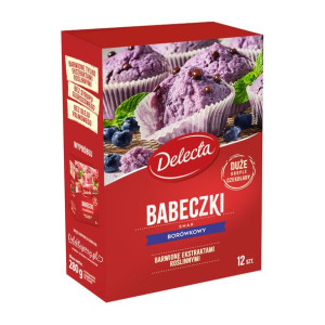 Babeczki borówkowe DELECTA z kroplami czekolady 280 g
