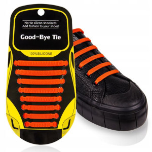 Sznurówki silikonowe do converse pomarańczowe