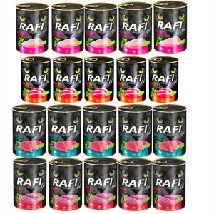 D NOTECI Mokra karma KOT A Rafi mix smaków 400 x20