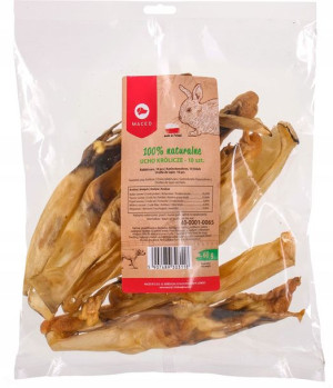 MACED ucho królicze przysmak 100% naturalny 10 SZT