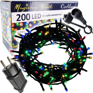 Lampki Choinkowe 200 Led Zewnętrzne + Złącze Atest