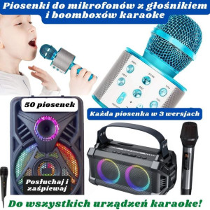 50 piosenek dla dzieci - do mikrofonów z głośnikiem i boomboxów karaoke