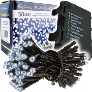 Lampki Choinkowe Na Baterie 50 Led Funkcje Timer