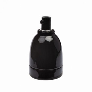 Oprawka ceramiczna do żarówki E27 czarna