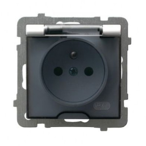 Ospel As gniazdo bryzgoszczelne IP44 Z/U białe GPH-1GZ/M/00/D
