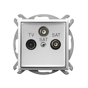 Ospel Aria gniazdo RTV-SAT z dwoma wyjściami biały GPA-U2S/m/00