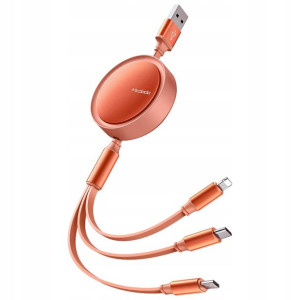 Mcdodo Kabel Zwijany Do Iphone Micro Usb Typ C 3w1