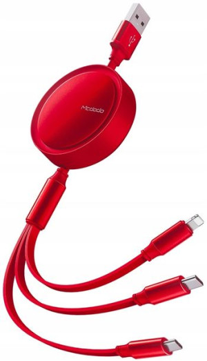 Mcdodo Kabel Zwijany Do Iphone Lightning Usb-c 3w1