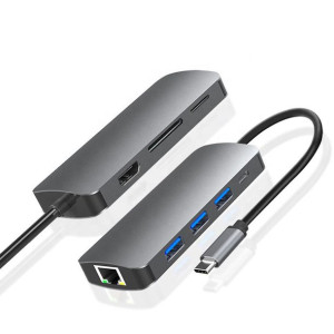 Adapter 8w1 Hub Usb-c Hdmi 4k Sd Ethernet Gigabit