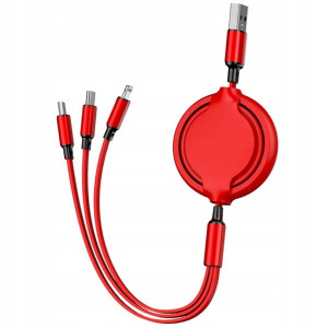Co2 Kabel Zwijka 3w1 Ładowarka Micro Iphone Usb-c