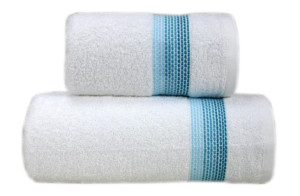 Ręcznik Ombre 50x90 Biały-Aqua Frotex Greno