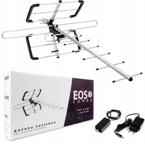 Antena DVB-T 4K ULTRA HD EOS L Combo Black Aktywna