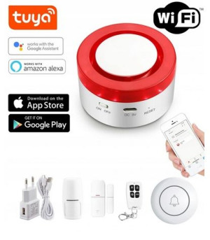 Bezprzewodowy alarm SYRENA WIFI TUYA GOOGLE ALEXA