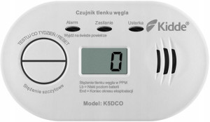 Czujnik czadu z wyświetlaczem Kidde K5DCO 7LAT GW