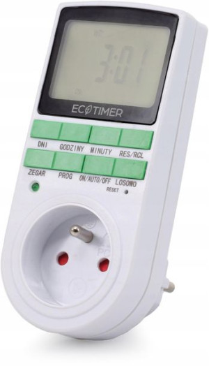 Elektroniczny programator czasowy 7 DNI LCD ECO