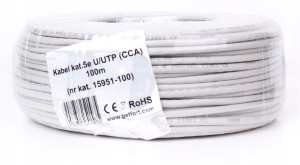 Kabel Getfort Utp Cat.5e Cca Skrętka 100m 8 Żyłowy