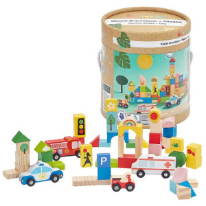 Klocki drewniane Elefun W60758 Miasto