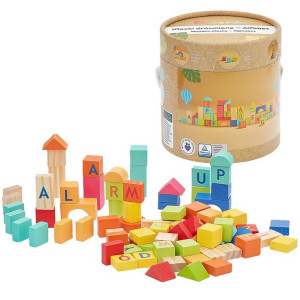 Klocki drewniane Elefun W61347 Alfabet