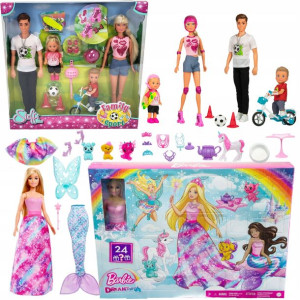 Zestaw lalek Steffi Love sporty familijne Steffi, Kevin i dzieci+Barbie Dre
