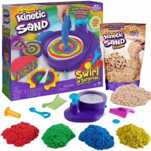 Kinetic Sand Piasek kinetyczny zestaw Swirl n' Surprise+pachnący piasek kin