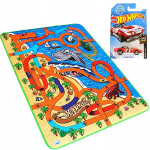 Piankowa mata Hot Wheels 120 x 90 cm + autko Hot Wheels resorak